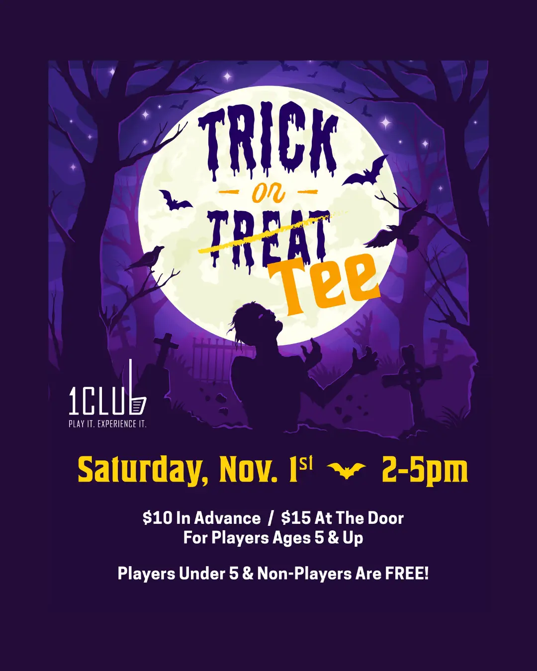 Trick or tree event at 1Club Vernon 2025