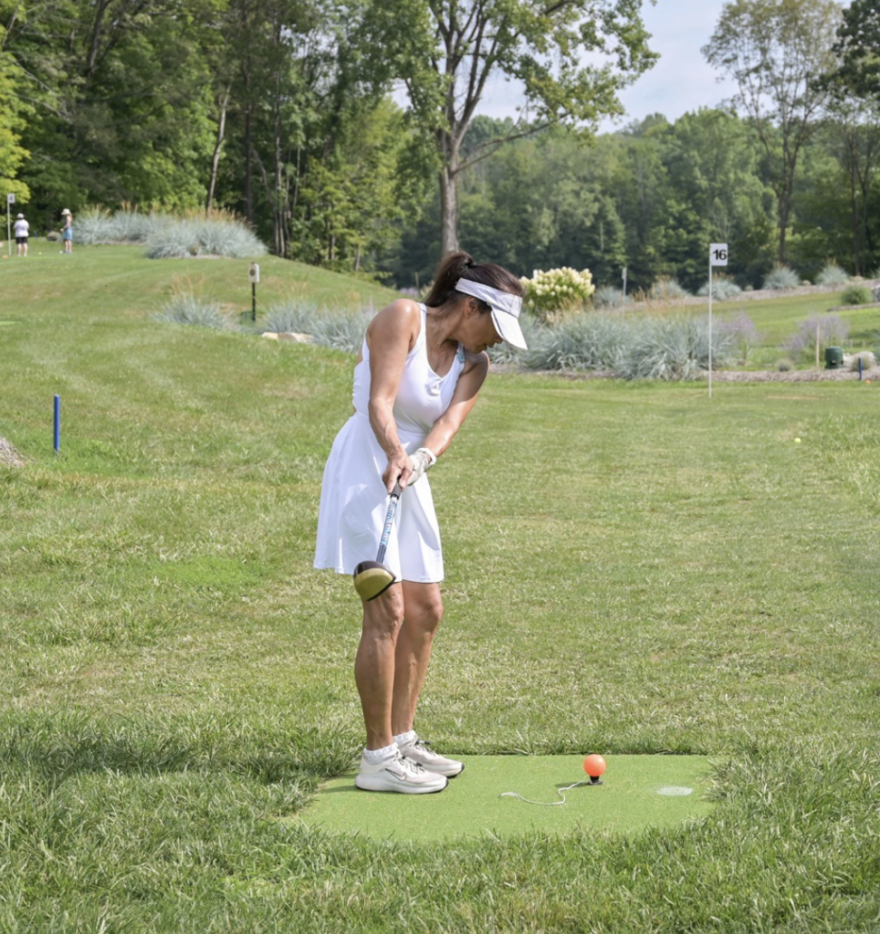 young woman playing park golf at 1Club Vernon NJ