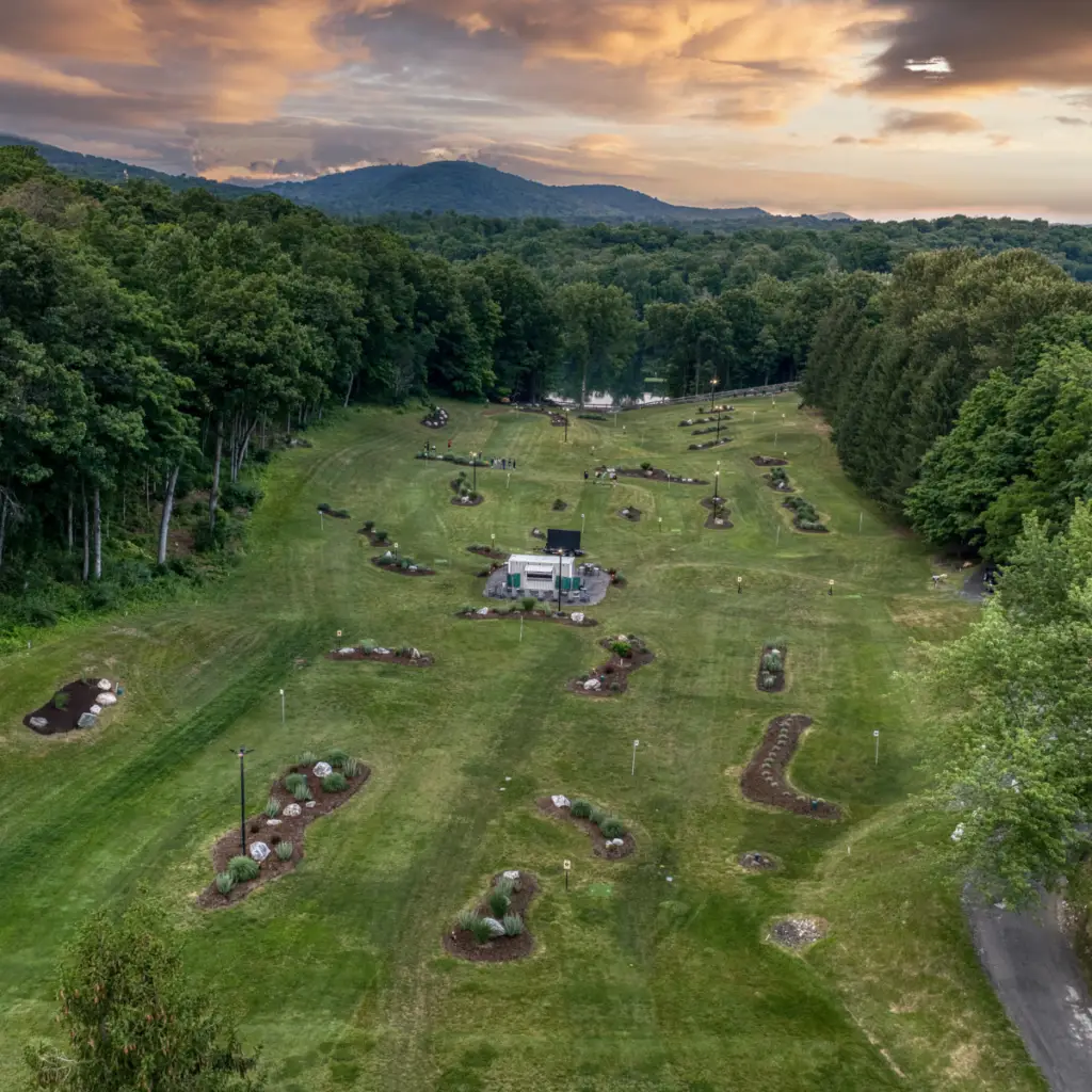 drone view of 1Club Vernon, summer 2026